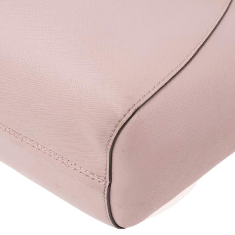 Pre Owned MICHAEL Michael Kors Pink Saffiano Leather Jet Set Travel Chain Tote