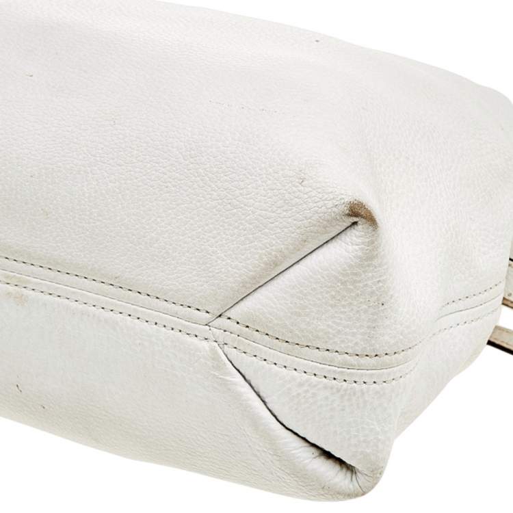 مملوكة مسبقًا MICHAEL Michael Kors White Leather Jet Set Chain Shoulder Bag