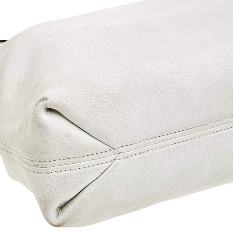 مملوكة مسبقًا MICHAEL Michael Kors White Leather Jet Set Chain Shoulder Bag