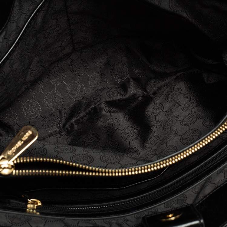 Pre Owned MICHAEL Michael Kors Black Leather Susannah Tote