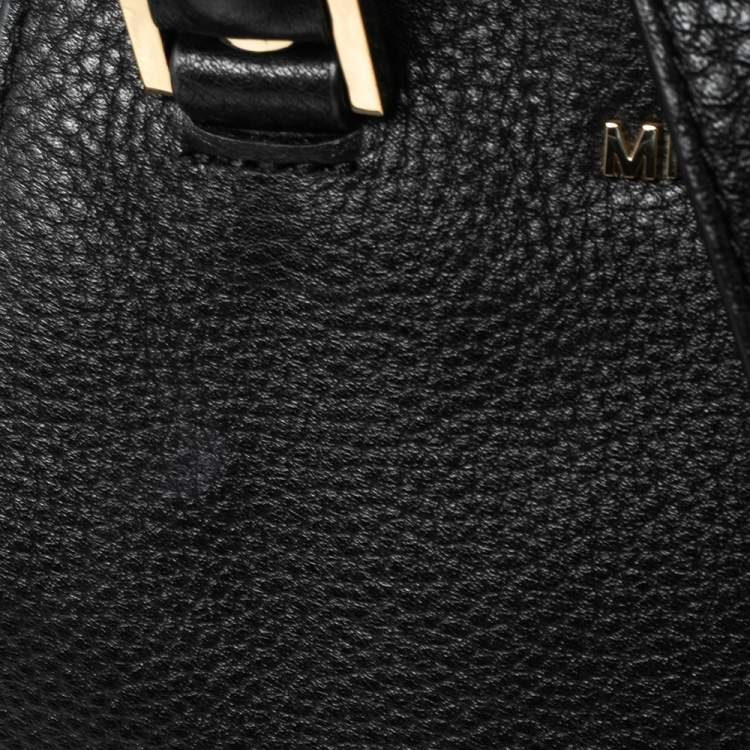 Pre Owned MICHAEL Michael Kors Black Leather Riley Satchel