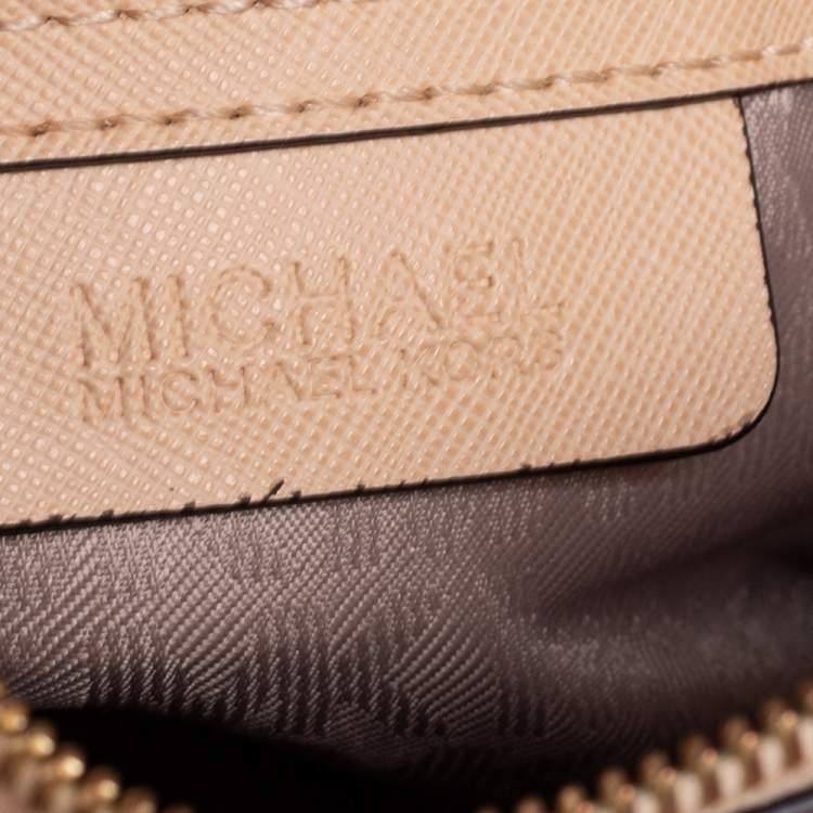 مملوكة مسبقًا MICHAEL Michael Kors Nude Beige/Brown Saffiano Leather Dome Shoulder Bag