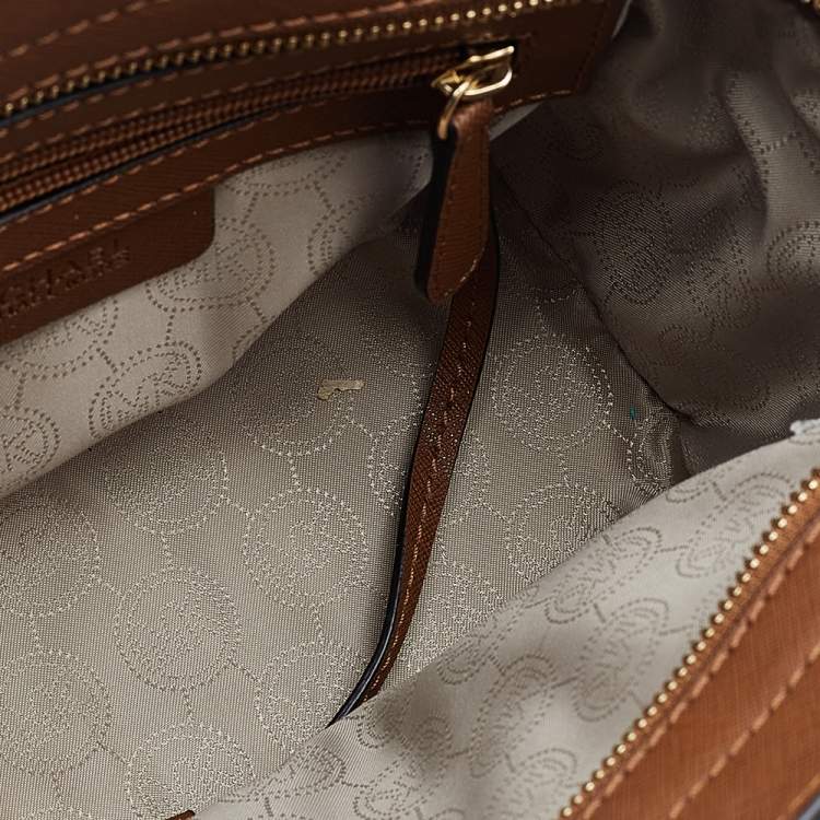 مملوكة مسبقًا MICHAEL Michael Kors Brown Saffiano Leather Small Selma Crossbody Bag
