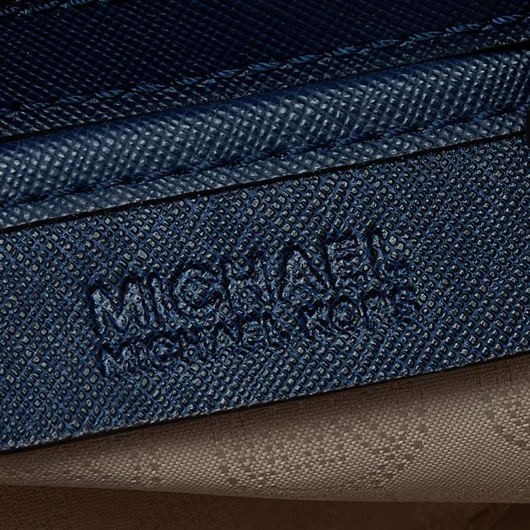 Pre Owned MICHAEL Michael Kors Blue Leather Large Selma Tote