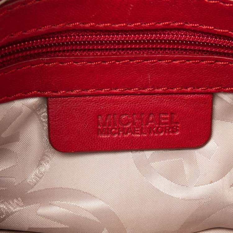 Pre Owned MICHAEL Michael Kors Red Quilted Leather Sloan Shoulder Bag