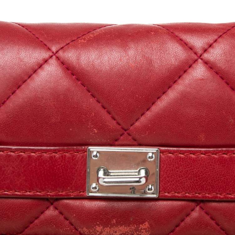 Pre Owned MICHAEL Michael Kors Red Quilted Leather Sloan Shoulder Bag