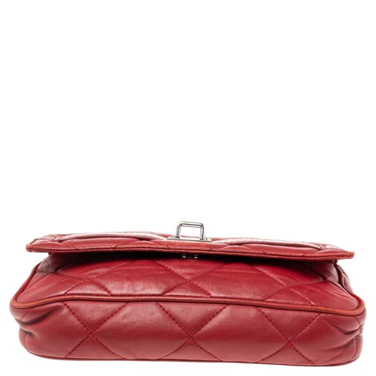 Pre Owned MICHAEL Michael Kors Red Quilted Leather Sloan Shoulder Bag