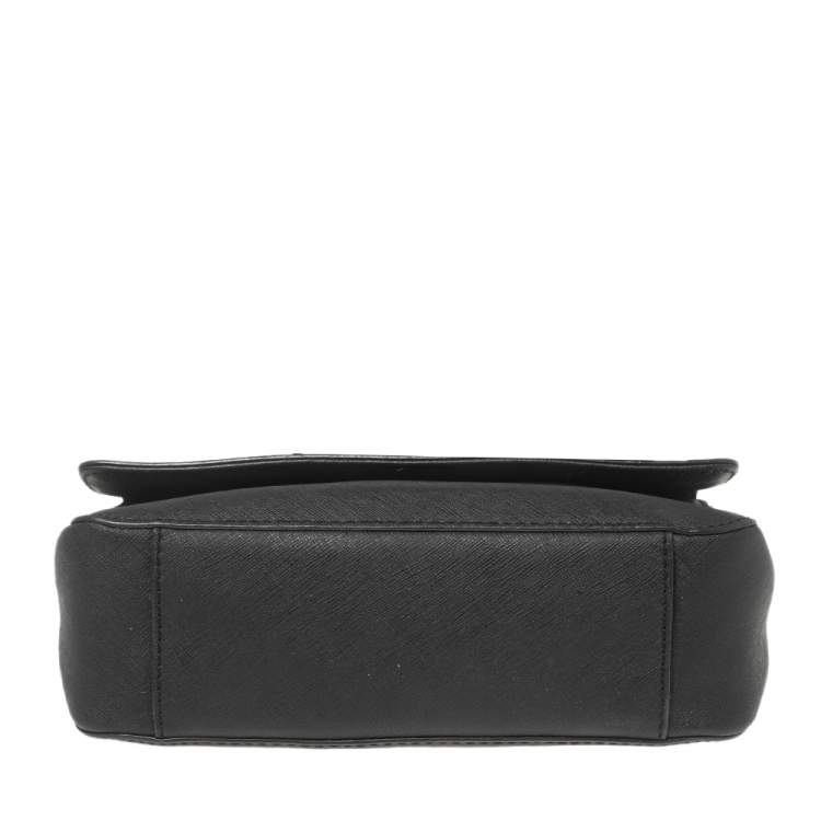 مملوكة مسبقًا MICHAEL Michael Kors Black Saffiano Leather Shoulder Bag