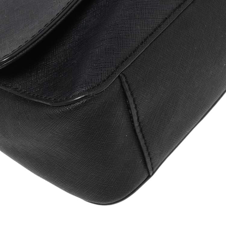 مملوكة مسبقًا MICHAEL Michael Kors Black Saffiano Leather Shoulder Bag