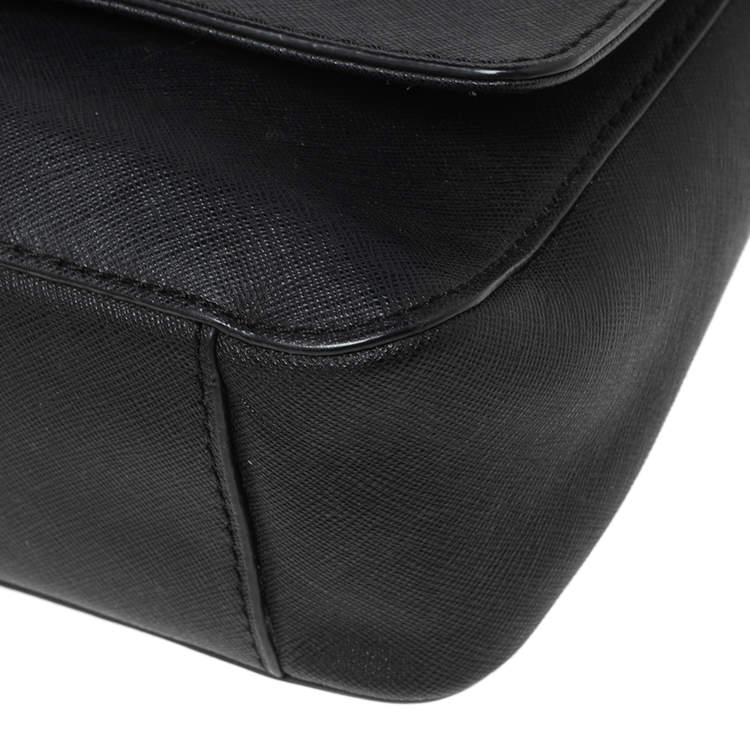 مملوكة مسبقًا MICHAEL Michael Kors Black Saffiano Leather Shoulder Bag