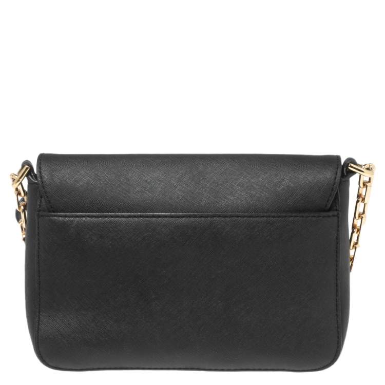 مملوكة مسبقًا MICHAEL Michael Kors Black Saffiano Leather Shoulder Bag