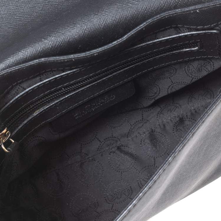 مملوكة مسبقًا MICHAEL Michael Kors Black Saffiano Leather Shoulder Bag