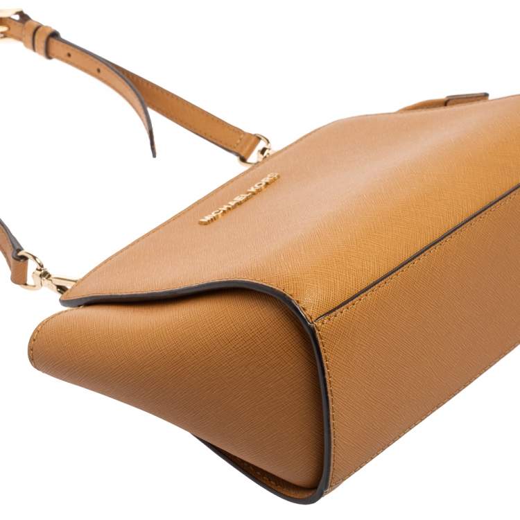 مملوكة مسبقًا MICHAEL Michael Kors Tan Saffiano Leather Medium Selma Crossbody Bag