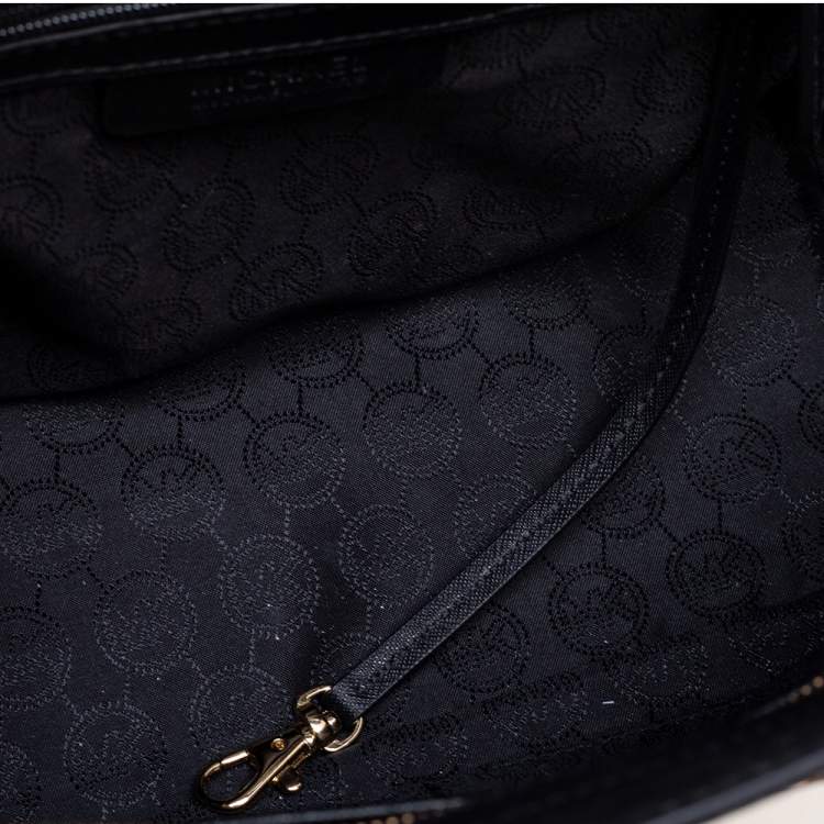 مملوكة مسبقًا MICHAEL Michael Kors Black Saffiano Leather Medium Selma Satchel