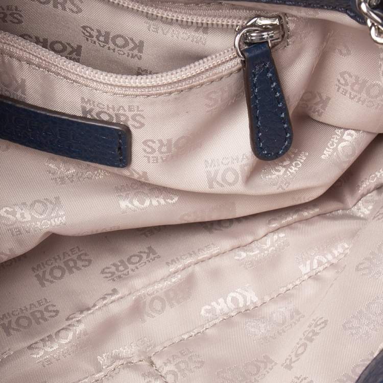 Pre Owned MICHAEL Michael Kors Blue  Leather Chain Shoulder Bag