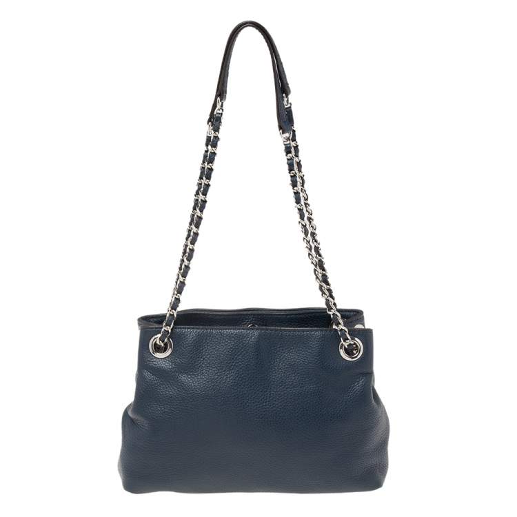 Pre Owned MICHAEL Michael Kors Blue  Leather Chain Shoulder Bag