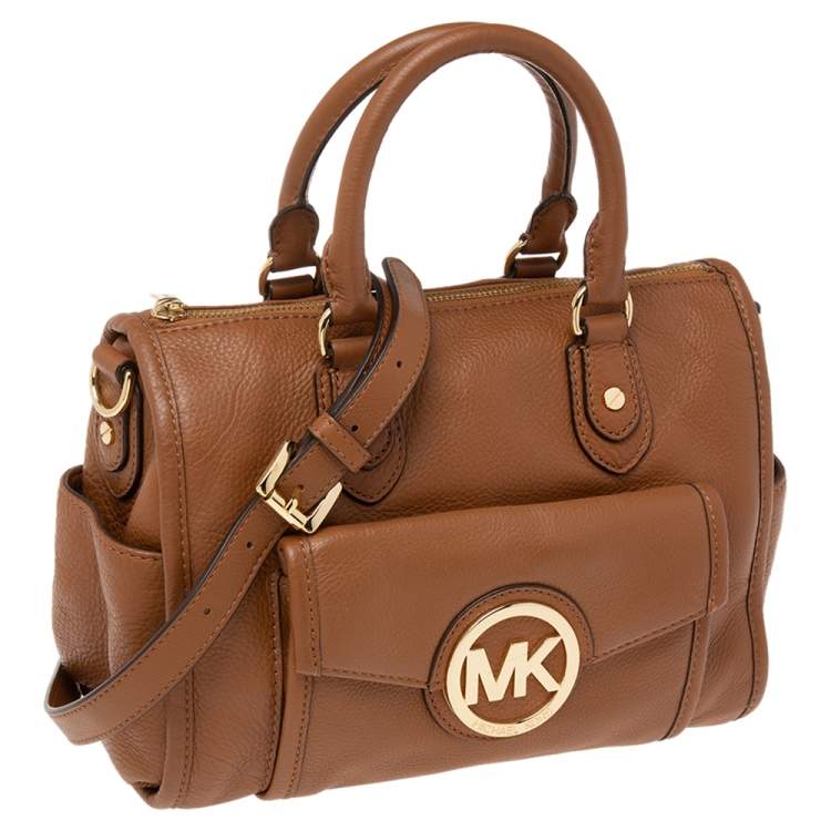 Pre Owned MICHAEL Michael Kors Brown Leather Margo Satchel