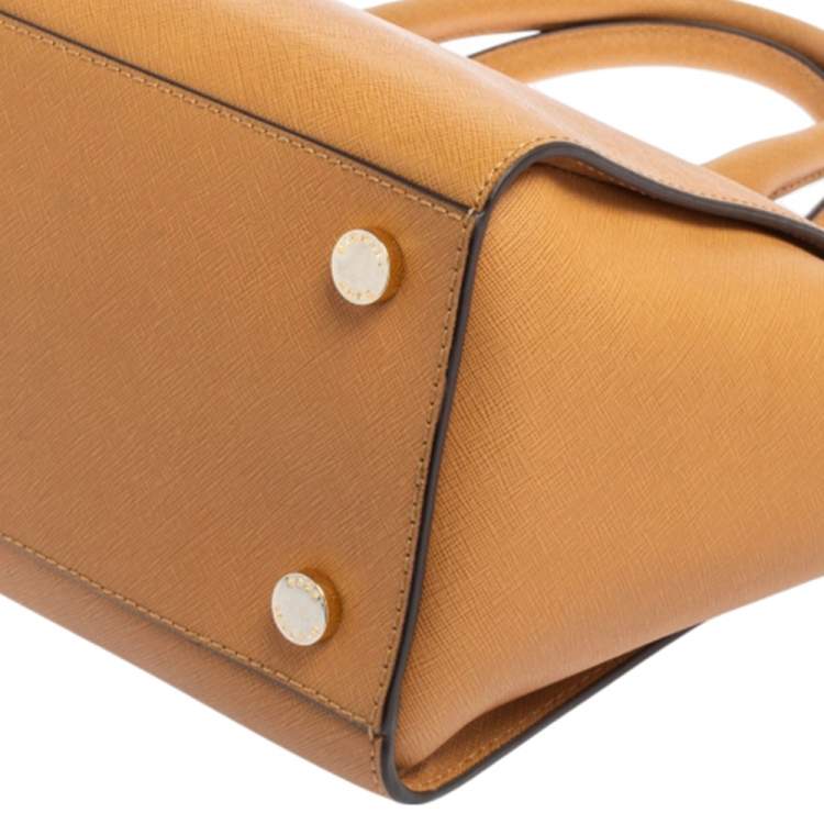 Pre Owned MICHAEL Michael Kors Caramel Brown Leather Large Selma Tote