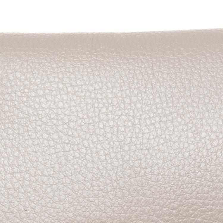 Pre Owned MICHAEL Michael Kors Grey Leather Small Margo Crossbody Bag