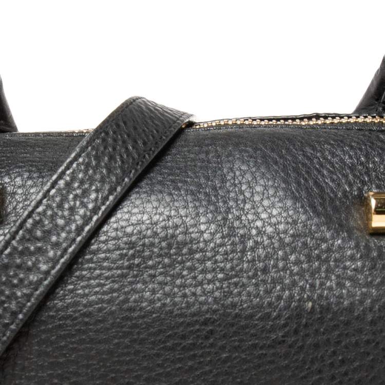Pre Owned MICHAEL Michael Kors Black Soft Leather Fulton Chain Satchel