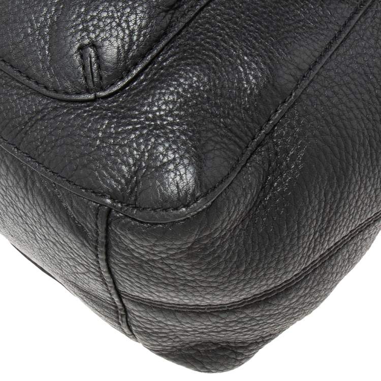 Pre Owned MICHAEL Michael Kors Black Soft Leather Fulton Chain Satchel