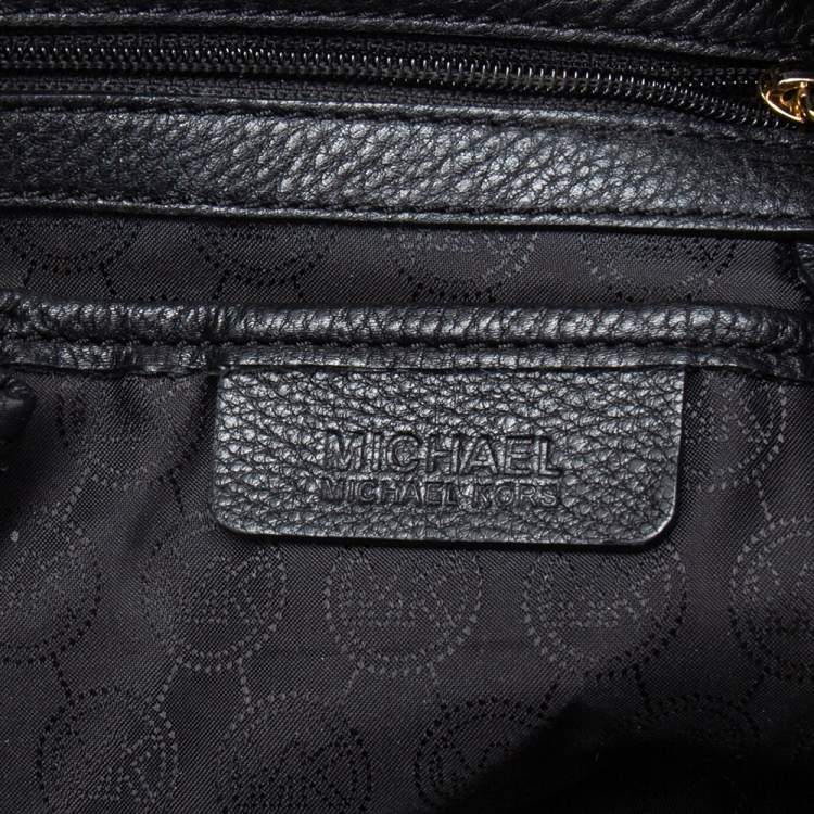 Pre Owned MICHAEL Michael Kors Black Soft Leather Fulton Chain Satchel
