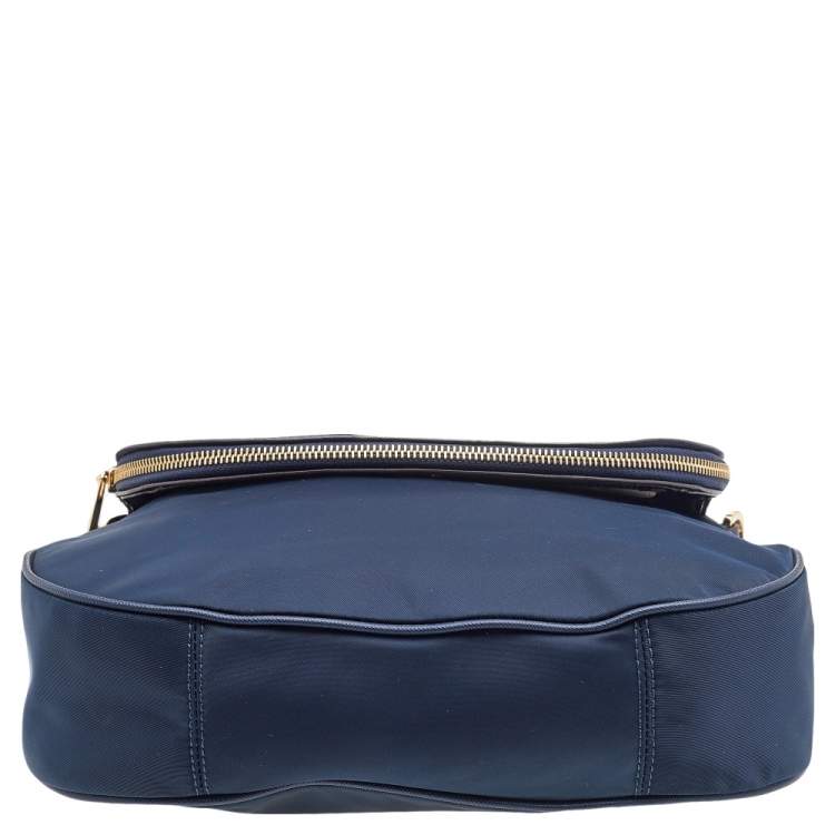 Pre Owned MICHAEL Michael Kors Blue Nylon Bedford Shoulder Bag