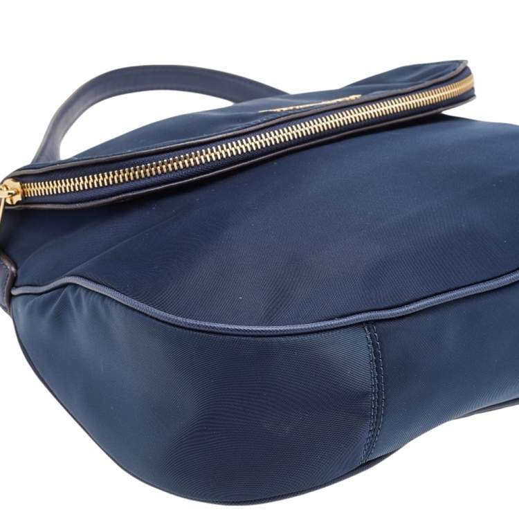 Pre Owned MICHAEL Michael Kors Blue Nylon Bedford Shoulder Bag