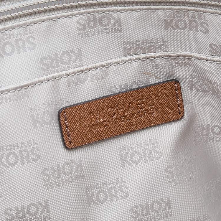 Pre Owned MICHAEL Michael Kors Brown Leather Large Sandrine Satchel
