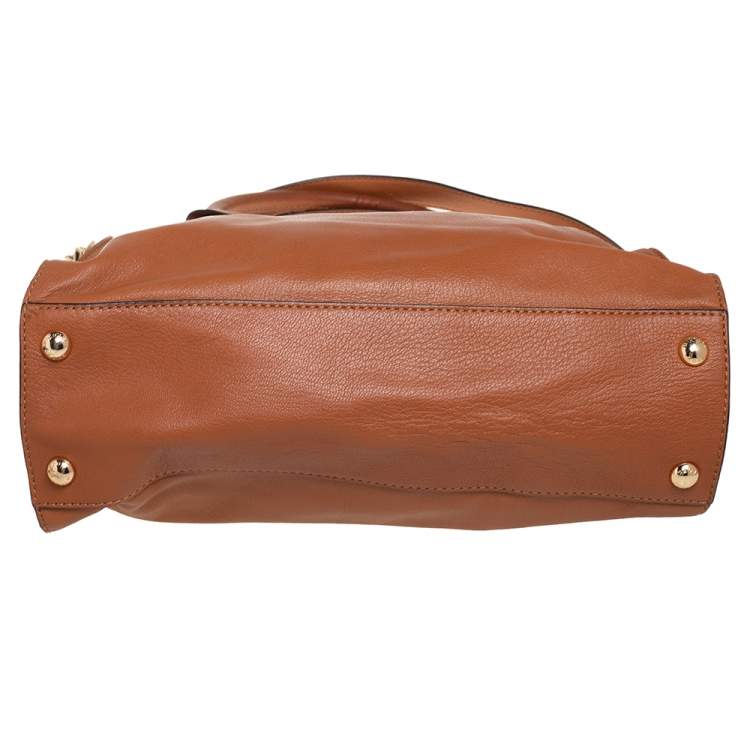 Pre Owned MICHAEL Michael Kors Brown Leather Large Hamilton North South Tote