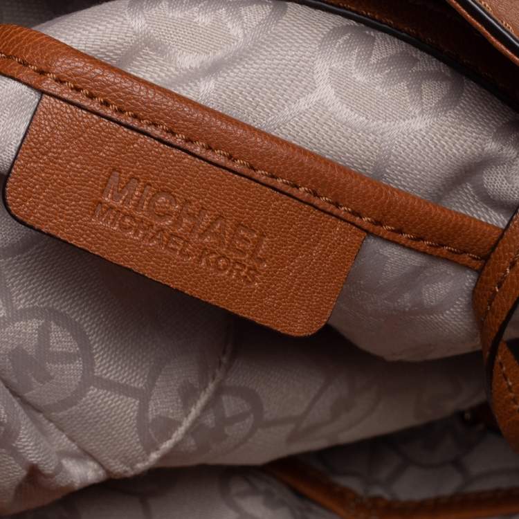 Pre Owned MICHAEL Michael Kors Brown Leather Large Hamilton North South Tote