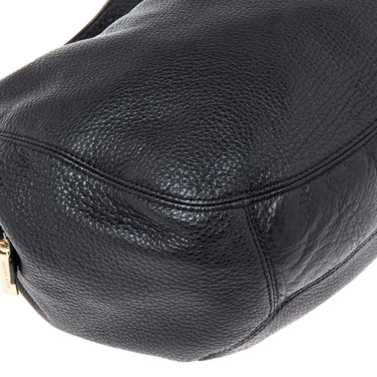 Pre Owned MICHAEL Michael Kors Black Leather Fulton Hobo