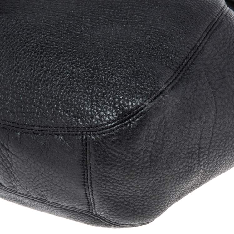 Pre Owned MICHAEL Michael Kors Black Leather Fulton Hobo