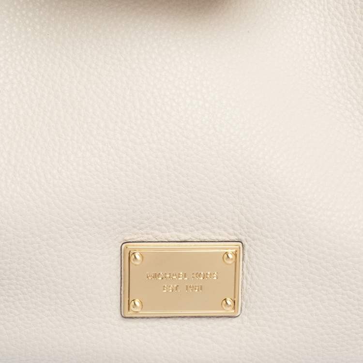 Pre Owned MICHAEL Michael Kors White Leather Hobo