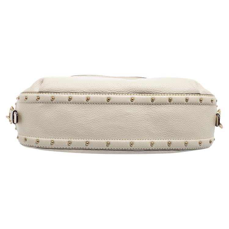 Pre Owned MICHAEL Michael Kors White Leather Hobo