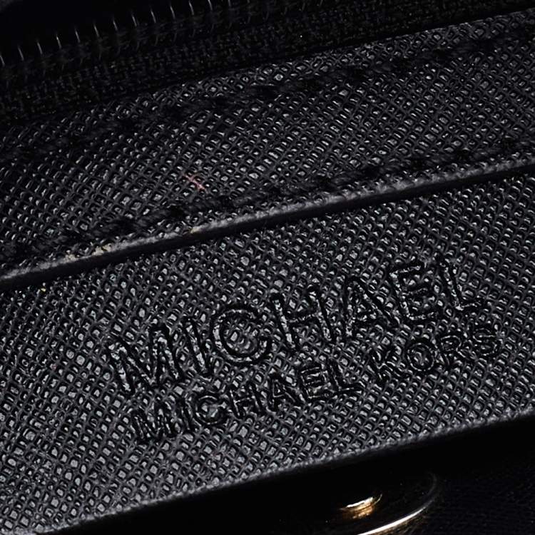 Pre Owned MICHAEL Michael Kors Black Saffiano Leather Mini Hamilton Shoulder Bag
