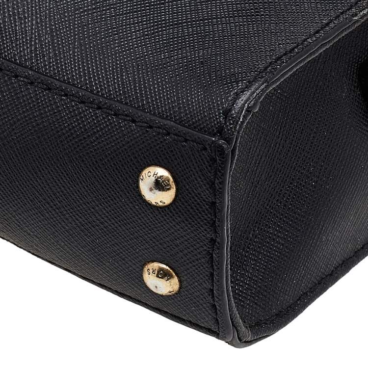 Pre Owned MICHAEL Michael Kors Black Saffiano Leather Mini Hamilton Shoulder Bag