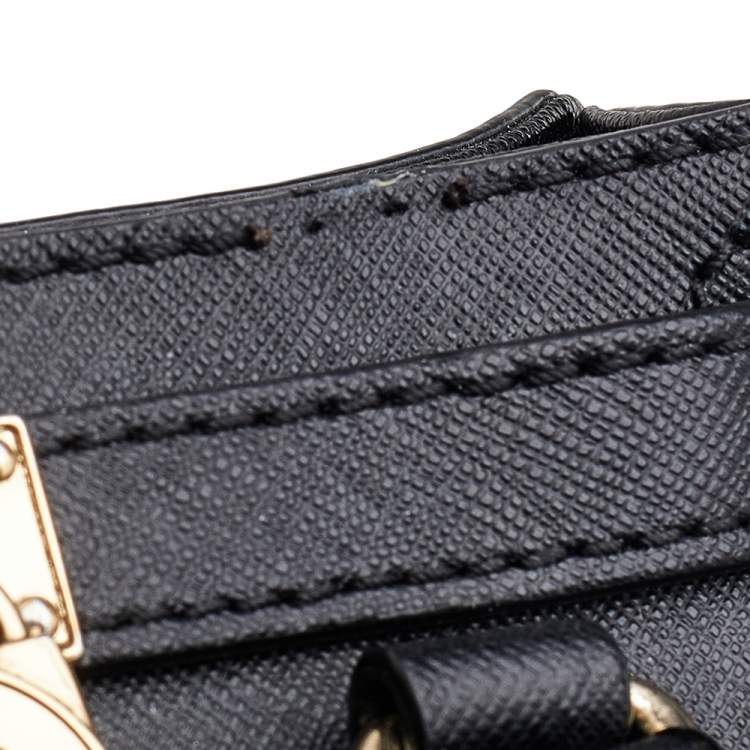 Pre Owned MICHAEL Michael Kors Black Saffiano Leather Mini Hamilton Shoulder Bag
