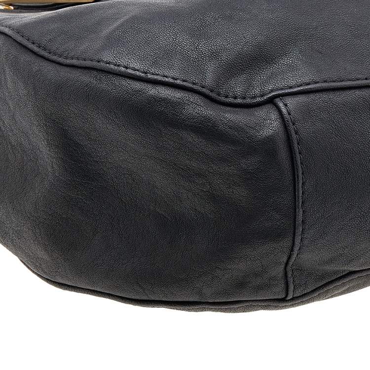 Pre Owned MICHAEL Michael Kors Black Leather Hobo