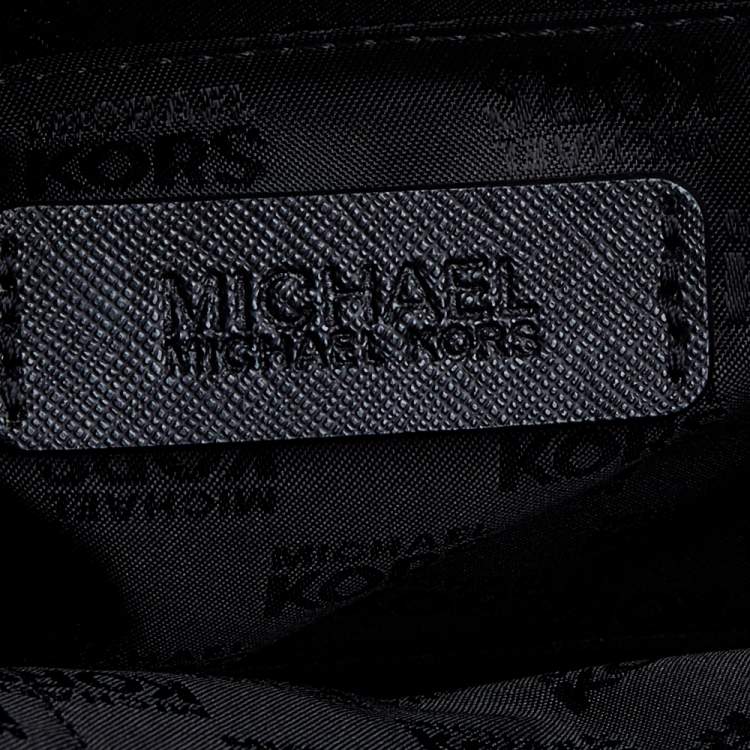 Pre Owned MICHAEL Michael Kors Black Leather Medium Karla East West Tote
