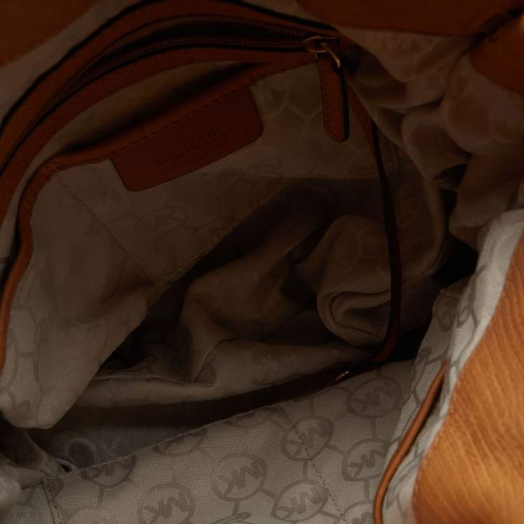 Pre Owned MICHAEL Michael Kors Caramel Python Effect Leather Large Hamilton North South Tote
