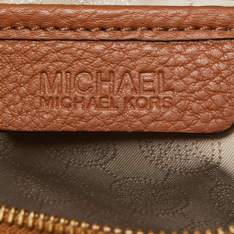 Pre Owned MICHAEL Michael Kors Brown Leather Brooke Shoulder Bag