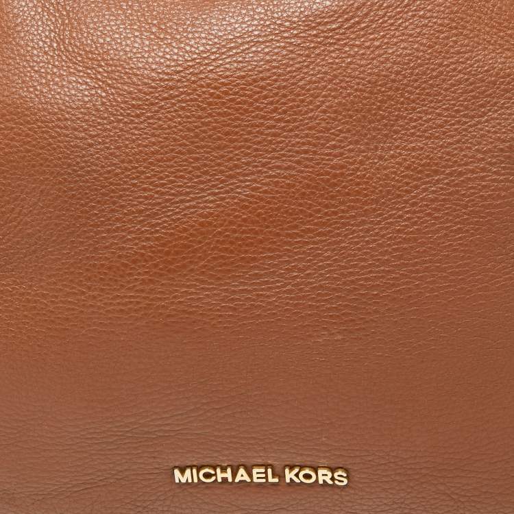 Pre Owned MICHAEL Michael Kors Brown Leather Brooke Shoulder Bag