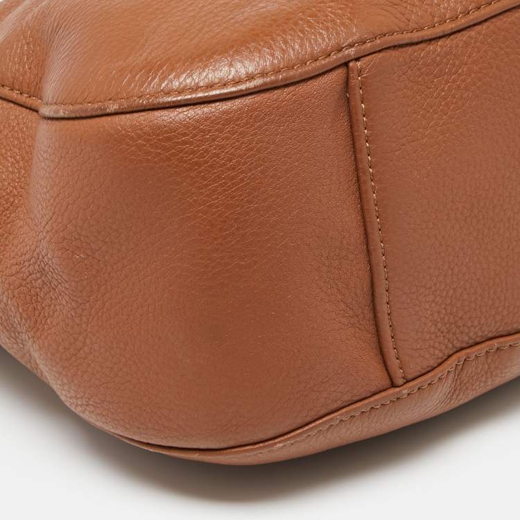 Pre Owned MICHAEL Michael Kors Brown Leather Brooke Shoulder Bag