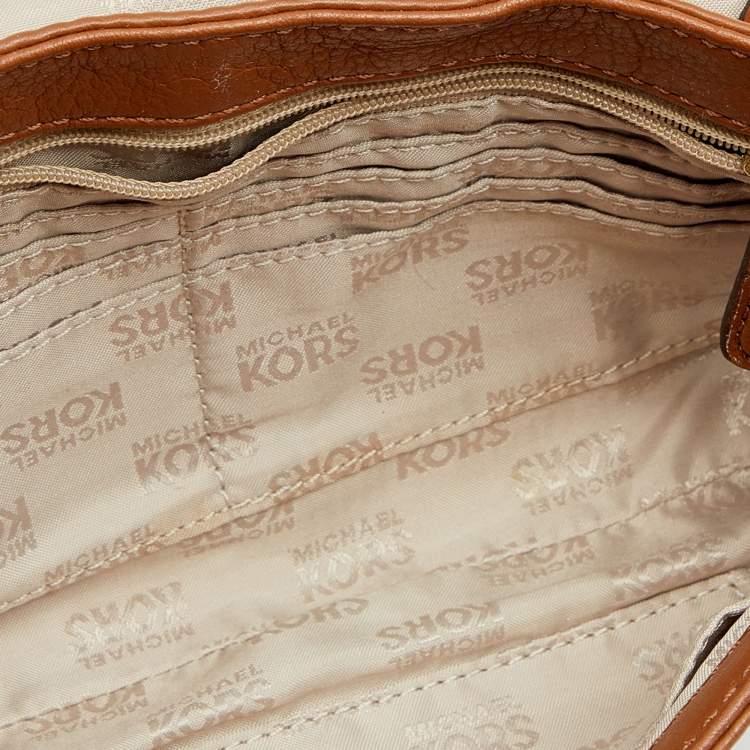 Pre Owned MICHAEL Michael Kors Brown Leather Fulton Shoulder Bag