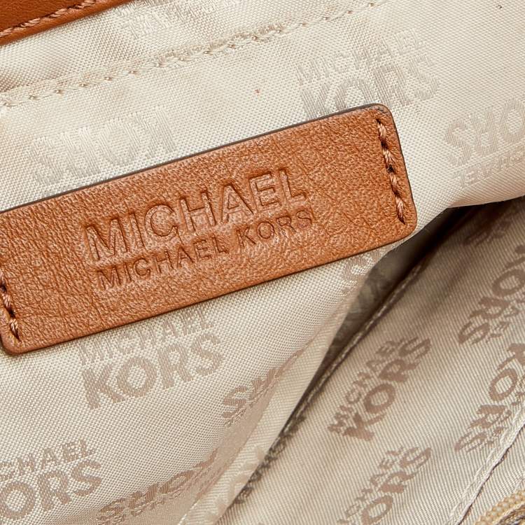 Pre Owned MICHAEL Michael Kors Brown Leather Fulton Shoulder Bag