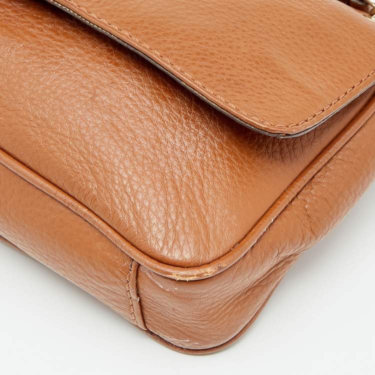 Pre Owned MICHAEL Michael Kors Brown Leather Fulton Shoulder Bag