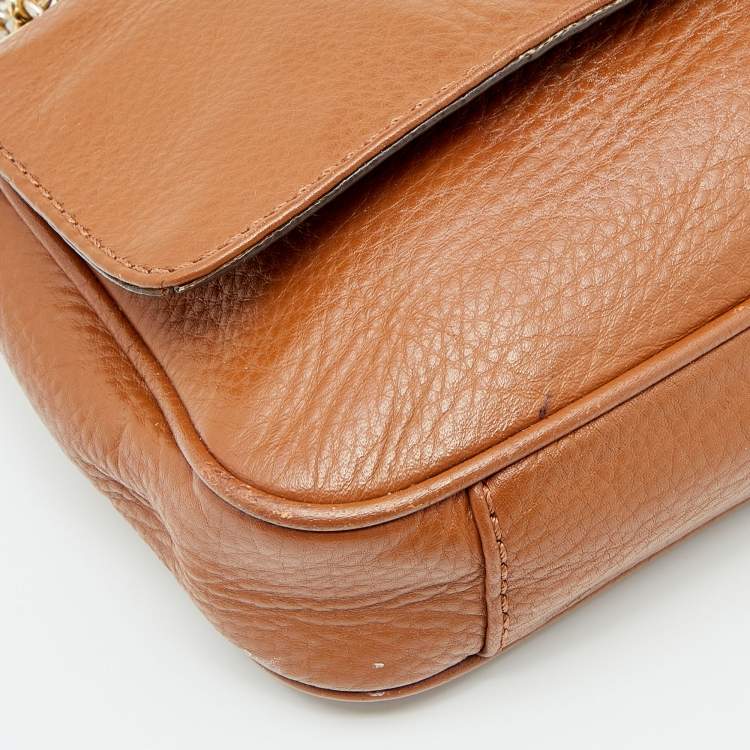Pre Owned MICHAEL Michael Kors Brown Leather Fulton Shoulder Bag