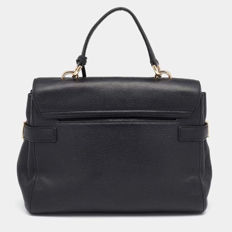 Pre Owned MICHAEL Michael Kors Black Leather Karson Top Handle Bag
