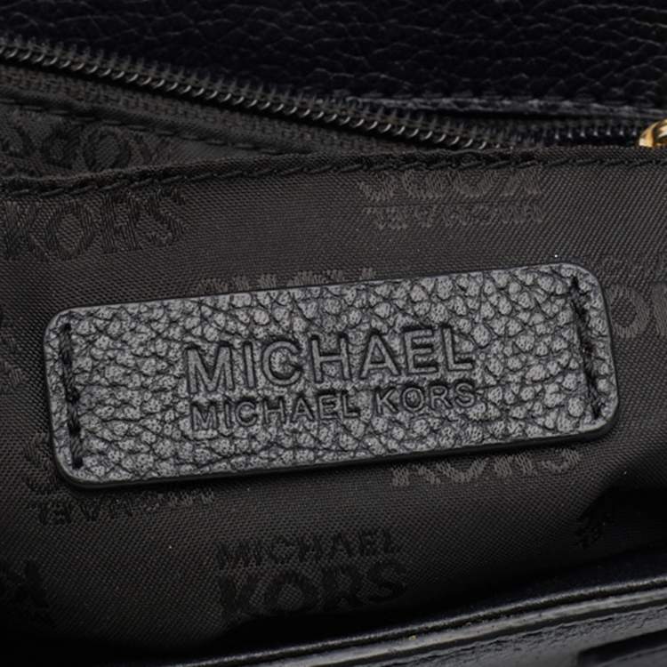 Pre Owned MICHAEL Michael Kors Black Leather Karson Top Handle Bag